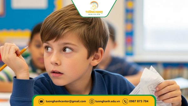 Trẻ mắc tăng động giảm chú ý không tập chung khi học