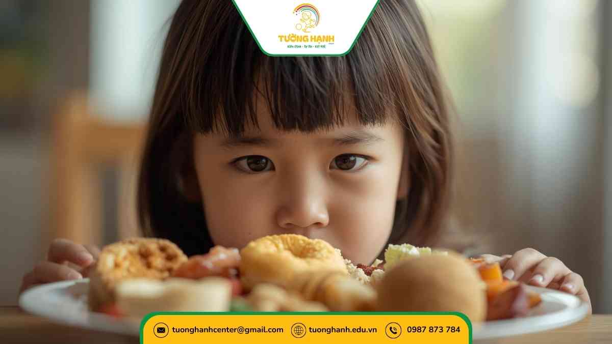 Trẻ tự kỷ gặp khó khăn khi ăn nhai do rối loạn cảm giác