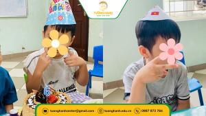 Hình ảnh bé T.P học ở trung tâm Tường Hạnh